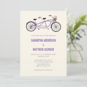 Tandem Bike Faire-part de mariage - Purple (Debout devant)