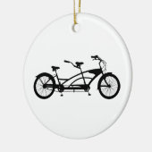 Tandem Bike Keramisch Ornament (Links)