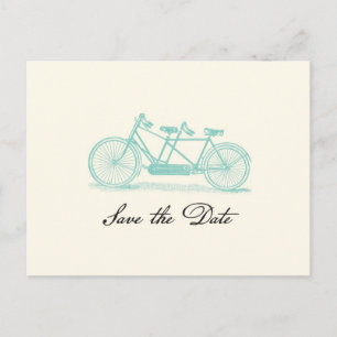 Tandem Bike Save the Date Briefkaart