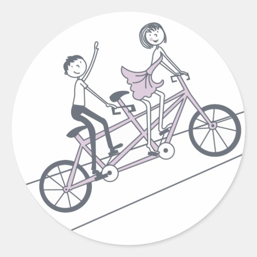 Tandem Bike Sticker van TearDrop Weddings (Voorkant)