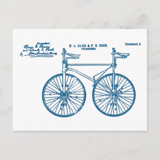 Tandem Bike Velocipede 1891 Peck Briefkaart