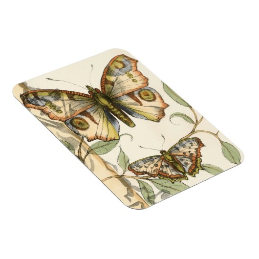 Tandem Butterflies over groene bladeren Magneet (Rechterzijde)