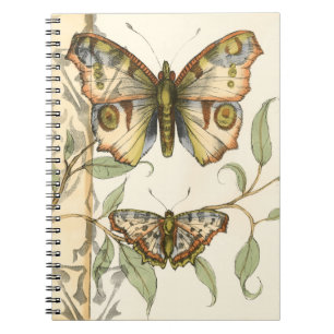 Tandem Butterflies over groene bladeren Notitieboek