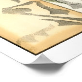 Tandem Butterflies over groene bladeren Poster (Hoek)