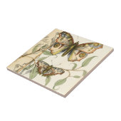 Tandem Butterflies over groene bladeren Tegeltje (Zijkant)