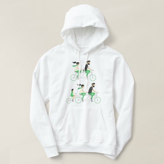Tandem Cyclists Hoodie (Design voorkant)