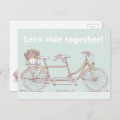  Tandem-fiets Briefkaart (Voorkant / Achterkant)