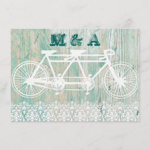 Tandem fiets, BRUILOFT uitnodiging