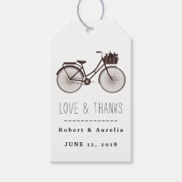 Tandem Fiets Huwelijk Cadeaulabel
