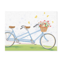  Tandem Fiets met Bloemenmand