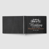 Tandem-fiets op Chalkboard Weddenschap Gastenboek (Volledig)