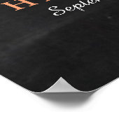 Tandem-fiets op Chalkboard Weddenschap Poster (Hoek)