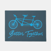 Tandem fietsen beter samen Blue Bike Deurmat (Voorkant)