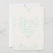  tandem fietsharten typografie bruiloft kaart (Achterkant)