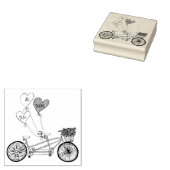 Tandem liefde fiets stempel (Gestempeld)