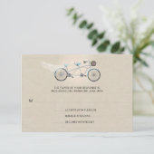Tandem Mariage de vélo Faux Linen RSVP (Debout devant)