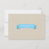 Tandem Mariage de vélo Faux Linen RSVP (Dos)