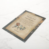 tandem rustique vélo carte du monde foil mariage i (Rotation)