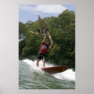 Tandem Surfing op Noosa 2009 Poster