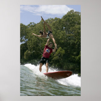 Tandem Surfing op Noosa 2009 Poster