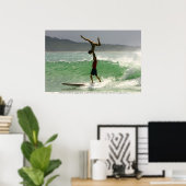 Tandem Surfing op Noosa Poster (Thuiskantoor)