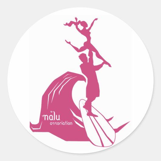 Tandem Surfing Sticker Pinky (Voorkant)