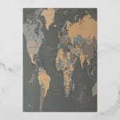 tandem vélo carte du monde faire-part de mariage (Verso)