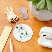 Tandem Wielrenners Sleutelhanger