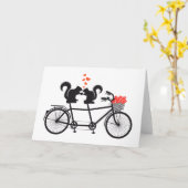Tandemfiets met eekhoorntjes kaart (Gele Bloem)