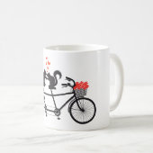 Tandemfiets met eekhoorntjes koffiemok (Voorkant rechts)