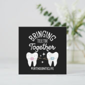 Tanden bij elkaar brengen - orthodontist kaart (Staand voorkant)