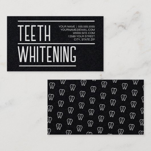 Tanden bleken tand visitekaartje (Voorkant / Achterkant)