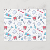 Tanden en gereedschap Tandheelkundig patroon Briefkaart (Voorkant)