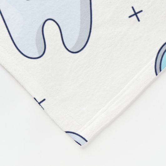 Tanden en gereedschap Tandheelkundig patroon Fleece Deken (Hoek)