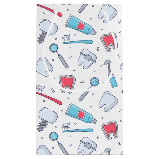 Tanden en gereedschap Tandheelkundig patroon Klein Cadeauzakje (Achterkant)