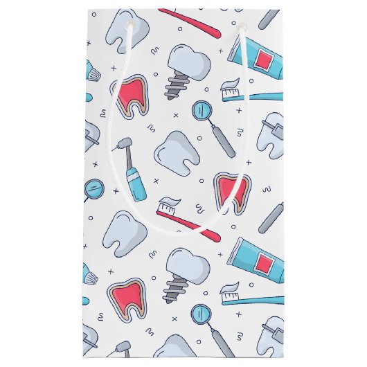 Tanden en gereedschap Tandheelkundig patroon Klein Cadeauzakje (Voorkant)
