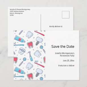 Tanden en Gereedschap Tandheelkundig Patroon Pensi Aankondigingskaart