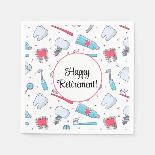 Tanden en Gereedschap Tandheelkundig Patroon Pensi Servet (Voorkant)