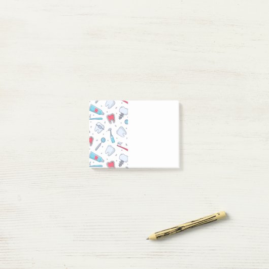 Tanden en gereedschap Tandheelkundig patroon Post-it® Notes (Op bureau)