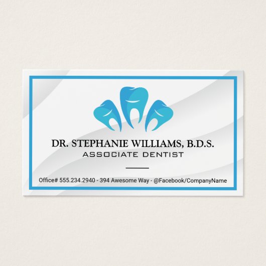 Tanden Logo | Tandheelkunde Visitekaartje (Voorkant)
