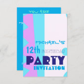 Tanden van het monster 12e verjaardagsfeest uitnod kaart (Voorkant / Achterkant)