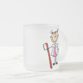 Tandenassistent met tandenborstel matglas koffiemok (Voorkant rechts)