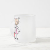 Tandenassistent met tandenborstel matglas koffiemok (Voorkant links)