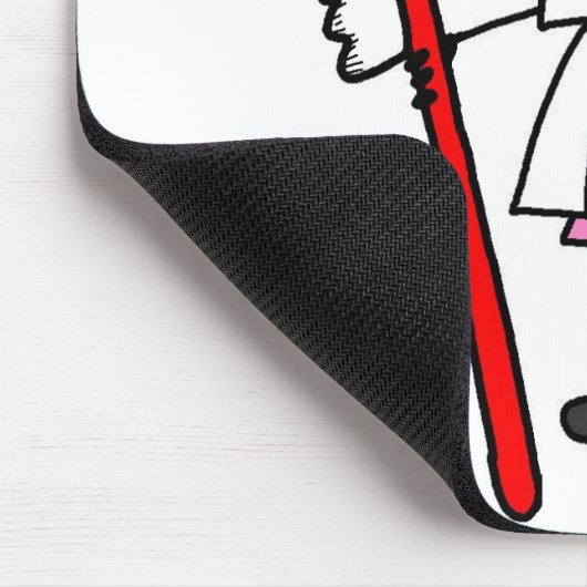 Tandenassistent met tandenborstel muismat (Hoek)