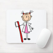 Tandenassistent met tandenborstel muismat (Met muis)