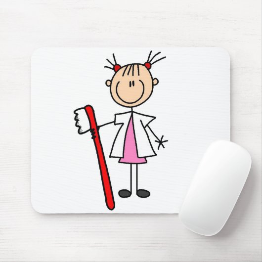 Tandenassistent met tandenborstel muismat (Met muis)