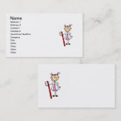 Tandenassistent met tandenborstel visitekaartje (Voorkant / Achterkant)