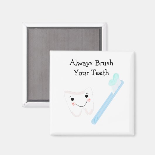 Tandenborstel en tandenborstel met tandheelkundig  magneet (Voorkant / Achterkant)