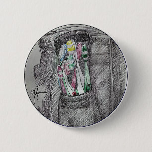 Tandenborstels 2 ronde button 5,7 cm