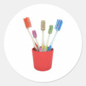 Tandenborstels Stickers (Voorkant)